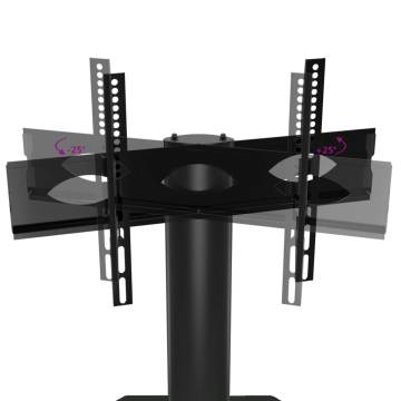 Corner TV Stand 4-Tiers for 32-70 Inch TV - Black