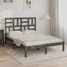 Bed Frame Grey Solid Wood 120x200 cm Colour grey Size 120 x 200 cm 