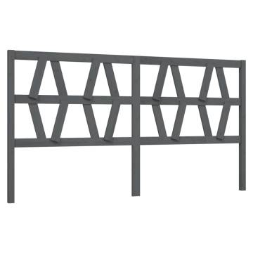 Stylish Grey Bed Headboard - 206x4x100 cm Solid Pine Wood