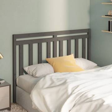 Stylish Grey Bed Headboard - Solid Pine Wood | HipoMarket