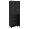 Stylish Highboard Black 69.5x34x180 cm | HipoMarket