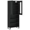 Stylish Highboard Black 69.5x34x180 cm | HipoMarket