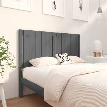 Stylish Grey Wooden Bed Headboard - 125.5x4x100 cm