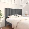 Bed Headboard Grey 125.5x4x100 cm Solid Wood Pine Colour grey Size 125.5 x 100 cm Quantity in Package 1 