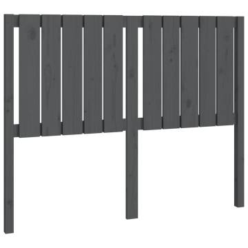 Stylish Grey Wooden Bed Headboard - 125.5x4x100 cm