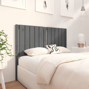 Stylish Grey Wooden Bed Headboard - 125.5x4x100 cm