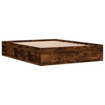 Bed Frame Smoked Oak 150x200 cm King Size - Stylish & Sturdy