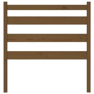 Honey Brown Solid Wood Bed Headboard - Stylish & Modern Design