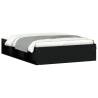 Stylish Black Bed Frame 135x190 cm Double - HipoMarket