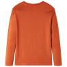 Kids' Long Sleeve T-shirt - Light Rust with Fox Design