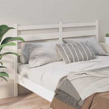 Stylish White Pine Bed Headboard - 206x4x100 cm