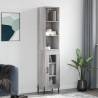 Stylish Highboard Grey Sonoma - 34.5x34x180 cm Engineered Wood