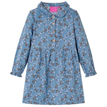 Kids' Dress with Long Sleeves Petrol 128 | Affordable Quality