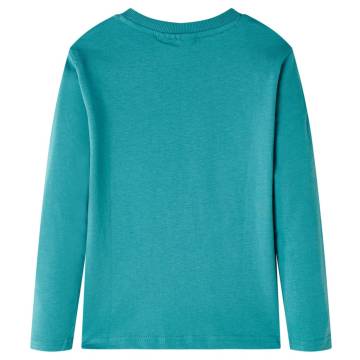 Kids' Long Sleeve T-shirt Dark Aqua 116 - Hipomarket