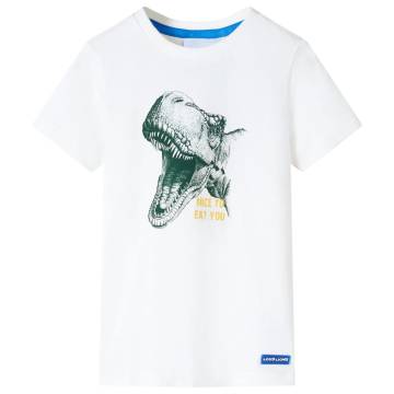 Kids' T-shirt Ecru 128 - Soft & Stylish Dinosaur Tee