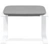 Modern Light Grey Footstool - 51x41x40 cm Fabric Design