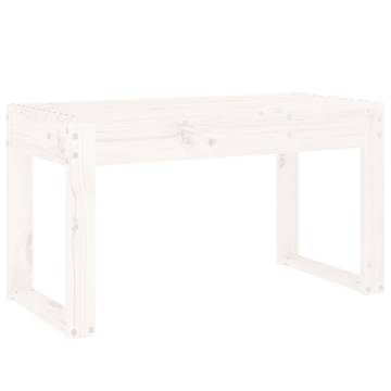 Garden Bench White 80x38 cm - Solid Pine Wood Outdoor Seating