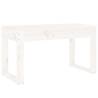 Garden Bench White 80x38 cm - Solid Pine Wood Outdoor Seating