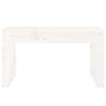 Garden Bench White 80x38 cm - Solid Pine Wood Outdoor Seating