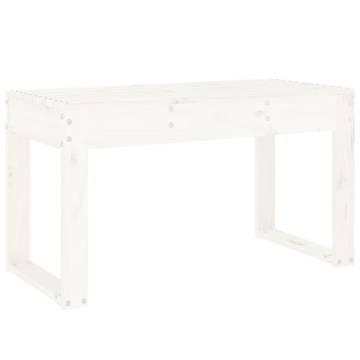 Garden Bench White 80x38 cm - Solid Pine Wood Outdoor Seating