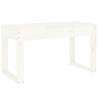 Garden Bench White 80x38 cm - Solid Pine Wood Outdoor Seating