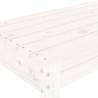 Garden Bench White 80x38 cm - Solid Pine Wood Outdoor Seating