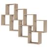 FMD Wall-Mounted Shelf with 11 Compartments Oak Colour oak Quantity in Package 1 Number of Pieces 