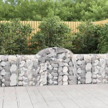 Arched Gabion Baskets - 6 pcs Galvanised Iron | HipoMarket UK