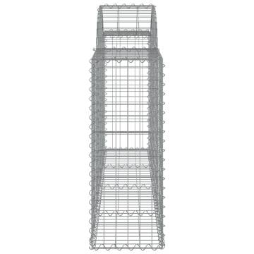 Arched Gabion Baskets - 6 pcs Galvanised Iron | HipoMarket UK