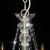 Elegant White Chandelier with Beads - 8 E14 Bulb Fixture