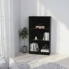 3-Tier Book Cabinet Black 60x24x109 cm Engineered Wood Colour black Size 60 x 24 x 109 cm Quantity in Package 1 