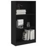 3-Tier Black Book Cabinet - Stylish & Functional Storage