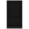 3-Tier Black Book Cabinet - Stylish & Functional Storage