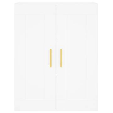 Stylish Highboard in White - 69.5x34x180 cm | Hipo Market