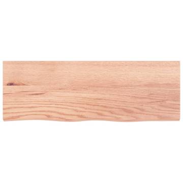 Light Brown Solid Wood Bathroom Countertop - 80x30cm