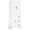 Stylish Highboard White 69.5x34x180 cm | Durable Engineered Wood