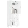 Stylish Highboard White 69.5x34x180 cm | Durable Engineered Wood