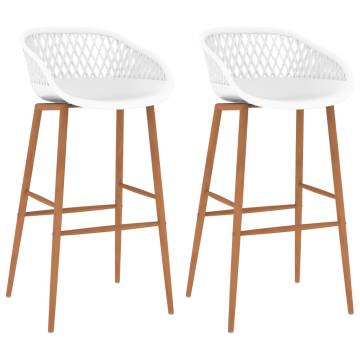 Stylish White Bar Chairs - Set of 2 for Your Space