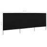 Durable 3-Panel Wind Screen 400x160 cm - Black