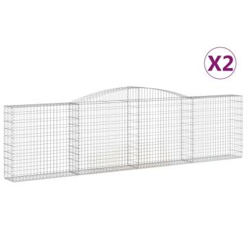 Arched Gabion Baskets - Decorative Garden Barriers (2 pcs)