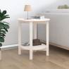 Coffee Table White Ø 55x60 cm Solid Wood Pine Colour white Size Ø 55 x 60 cm Quantity in Package 1 