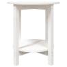 Elegant White Coffee Table Ø 55x60 cm Solid Pine Wood