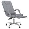 Massage Reclining Office Chair - Light Grey Fabric | Hipo Market