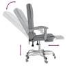 Massage Reclining Office Chair - Light Grey Fabric | Hipo Market