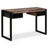 Industrial Solid Reclaimed Wood Desk with 2 Drawers - 120x50cm