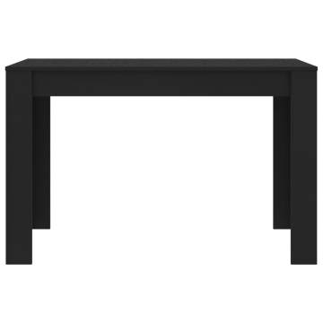 Black Dining Table 120x60 cm - Durable Engineered Wood