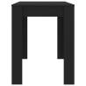 Black Dining Table 120x60 cm - Durable Engineered Wood