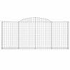 Arched Gabion Baskets (5 pcs) - 300x30x120/140 cm | Hipomarket