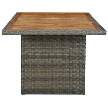 Stylish Brown Poly Rattan Garden Table - Durable & Elegant