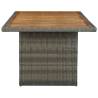 Stylish Brown Poly Rattan Garden Table - Durable & Elegant